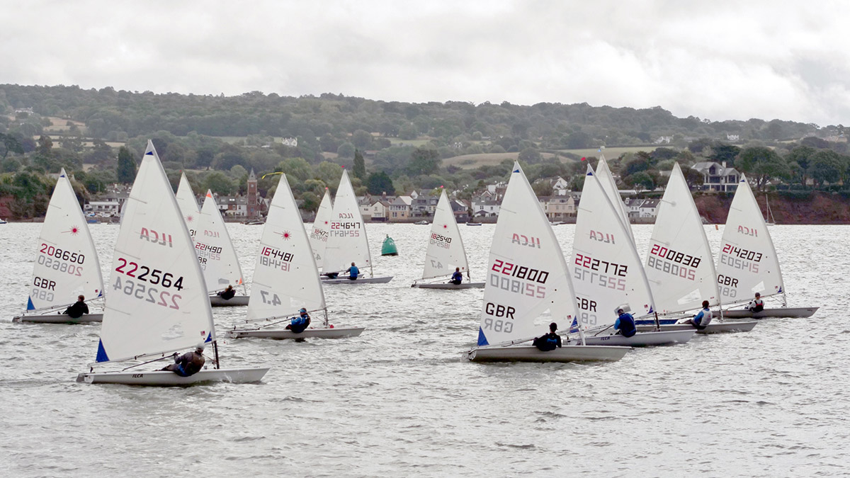 ILCA4s well up the fleet