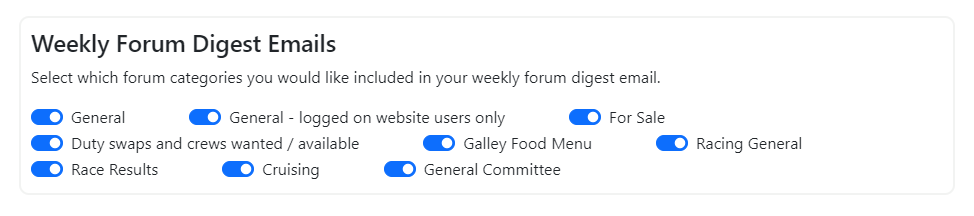 SYC Forum Categories
